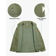 thumbnail image 6 of Little Donkey Andy Men's Waterproof Fleece Lined Jacket, Warm Windproof Golf Windbreaker With Pockets (Olive Green M), 6 of 7