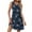 Navy#1, variant on Tnhcen Women's Summer Sleeveless V - Neck Pocket Vintage Floral Print High Split Casual Dress 95% Polyester 5% Spandex Retro Style Sizes S - 2XL