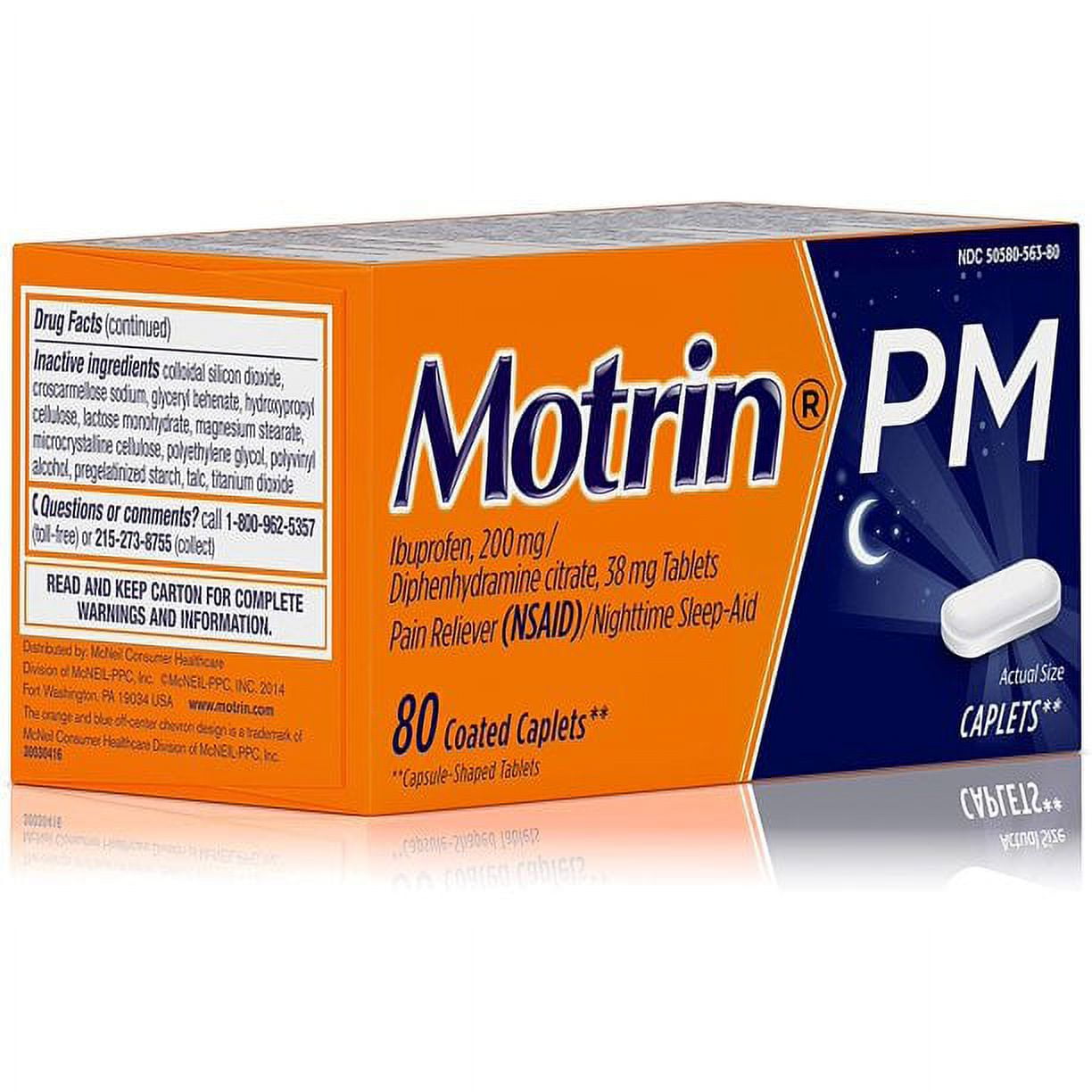 Motrin Pm Ibuprofen 200 Mg Pain Reliever And Nighttime Sleep-Aid Caplets - 80 Ea, 2 Pack