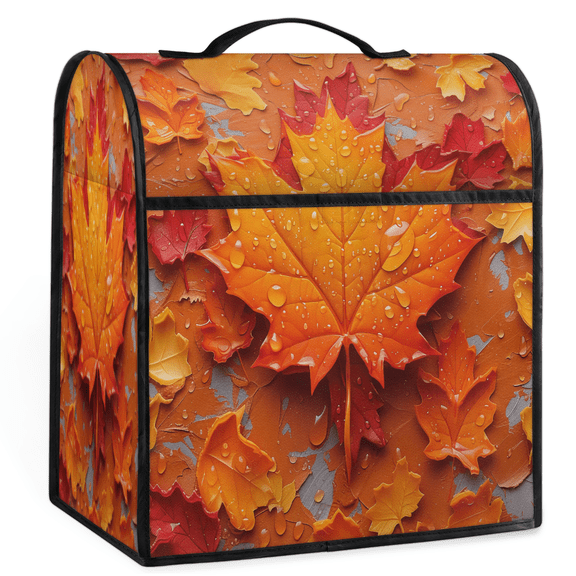 ADECORIVY Fall Maple Leaf Stand Mixer Dust Cover with Top Handle for KitchenAid 6-8 Quart Bowl-Lift