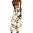 thumbnail image 4 of zanvin Clearance Vente Femmes Robes d'Été, Mode d'Été Imprimé V-Cou Bretelles Sans Manches Robe Pull, Multicolore, XXL, 4 of 5