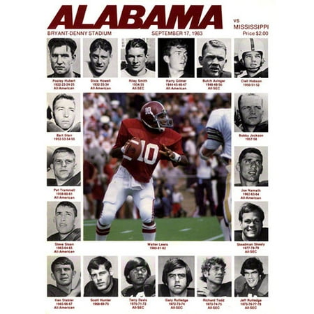 NCAA - 1983 Alabama Crimson Tide 36x48 Canvas Historic Football Program