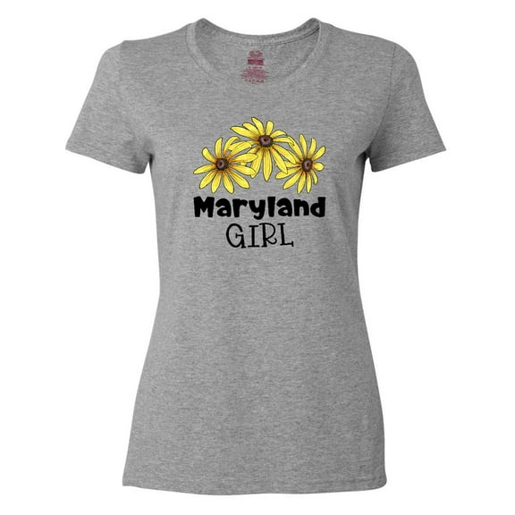 Inktastic Maryland Girl Black Eyed Susans Flowers Women's T-Shirt