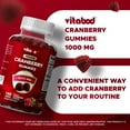 thumbnail image 5 of (2 pack) Vitabod Cranberry Gummies Urinary Tract Health Supplement - 1000mg - 180 Pectin Based Gummies, 5 of 12