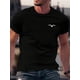 thumbnail image 1 of Camiseta informal de algodón 100 % algodón. Cuello redondo para hombre, corte regular, logo de gaviota. Comodidad para todas las estaciones, ideal para adultos, deportes y actividades al aire libre., 1 of 5