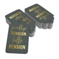 thumbnail image 2 of Inkdotpot Gold Foil Paper Hang Tags Good Bye Tension Hello Pension Retirement Favor Tags 100 Pieces, 2 of 6