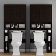 thumbnail image 5 of Furnihold 32.3''W Over The Toilet Storage Cabinet with Barn Doors Farmhouse Bathroom Cabinet Over Toilet, Espresso, 5 of 6