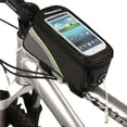 thumbnail image 1 of Bolsa De Manillar Delantera De Bicicleta Bolsa De Ciclismo Verde, 1 of 2