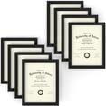 thumbnail image 2 of Arteza Premium Glass Document Certificate Frame, Black, 8.5"x11" - 8 Pack, 2 of 6