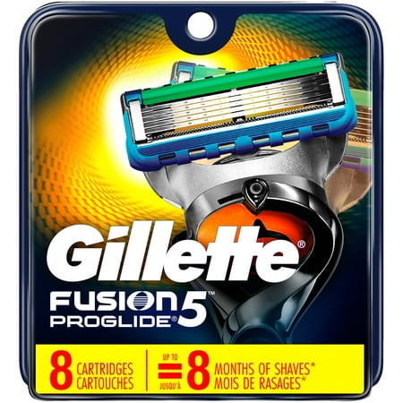 Gillette Fusion ProGlide Power Razor Cartridge Refills, 8 count + 3 Count Eyebrow Trimmer