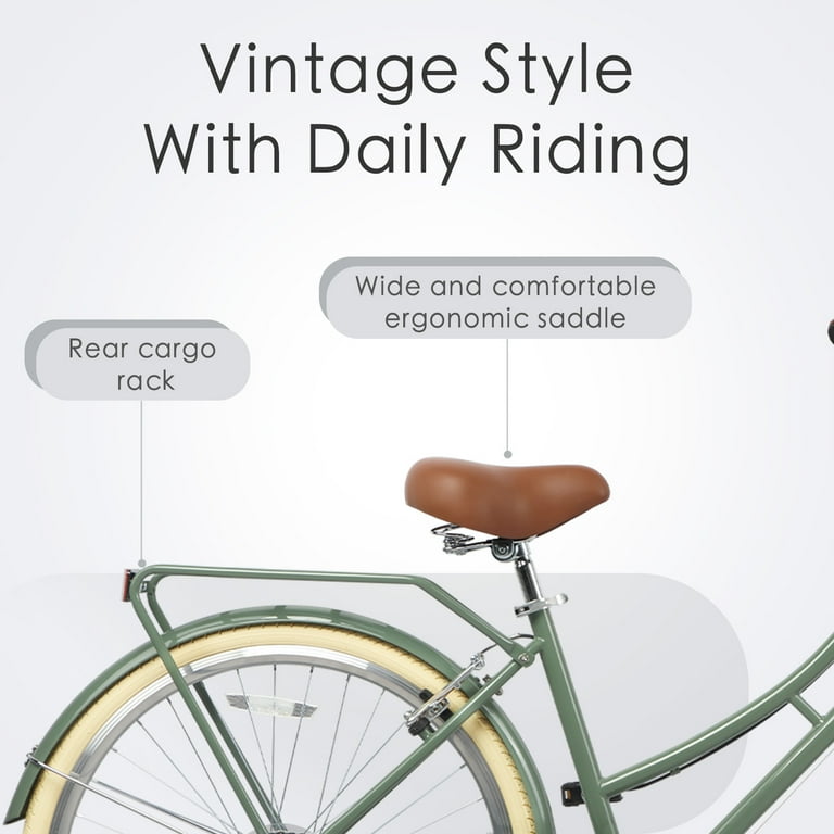 AVASTA 26 Inch Hybrid Bike, Lightweight Step-Through Hi-Ten Steel