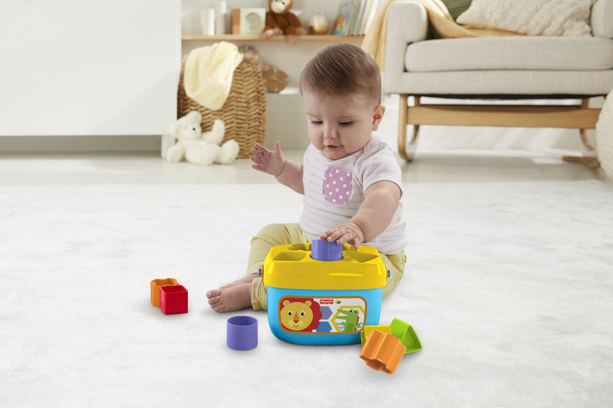 Fisher-Price Baby’s First Blocks Shape-Sorting Toy, Set of 10, for Infants 6+ Months - image 3 of 7