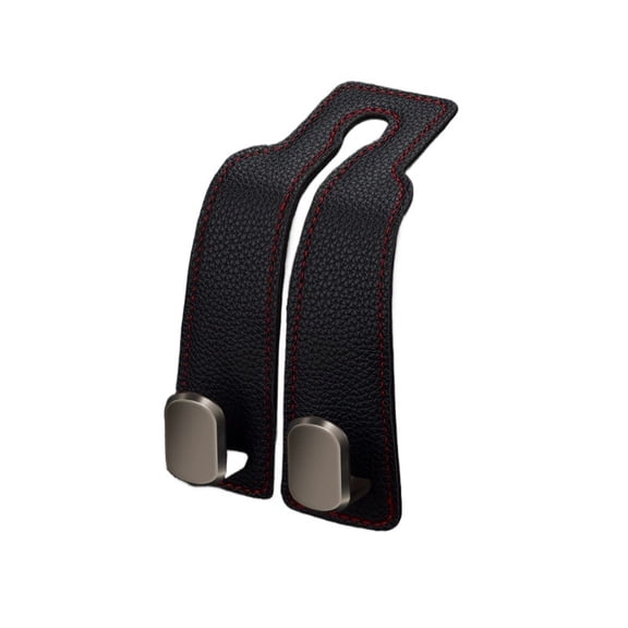 2Pcs Car Seat Back Double Hook, Black Multifunctional Organizer Holder