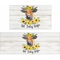 thumbnail image 1 of Farmhouse Kitchen Rugs and Mats Non-Slip Washable Anti-Fatigue Kitchen Mats 2 Pieces, Cow Kitchen Rug Floor Comfort Mats for Kitchen Sink Front Two Piece， Wood Grain Colors 17x30+17x47 Inches, 1 of 6