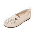 thumbnail image 2 of Miluxas Knit Flats for Women Round Toe Casual Flat Shoes Soft Comfort Lightweight Walking office Mary Jane Shoes Beige 7.5(40), 2 of 7