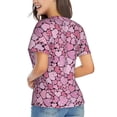 thumbnail image 2 of Goofa Sweet Heart Pattern Women's Slim-Fit Short-Sleeve V-Neck T-Shirt,Classic-Fit Short-Sleeve V-Neck T-Shirt-Medium, 2 of 5