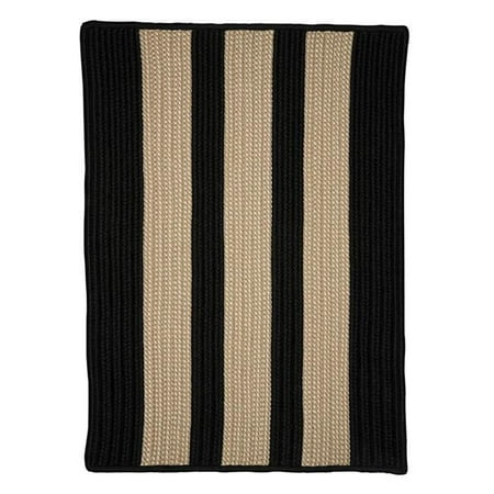 

15 x 15 in. Boat House Black Chair Pad Rug