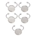 thumbnail image 2 of 5 bandejas redondas para anillos de acero inoxidable para hacer joyas. Plata 8mm, 2 of 6
