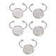 thumbnail image 2 of 5 uds anillos de acero inoxidable Base para hacer joyas bandeja redonda Plata 8mm, 2 of 6