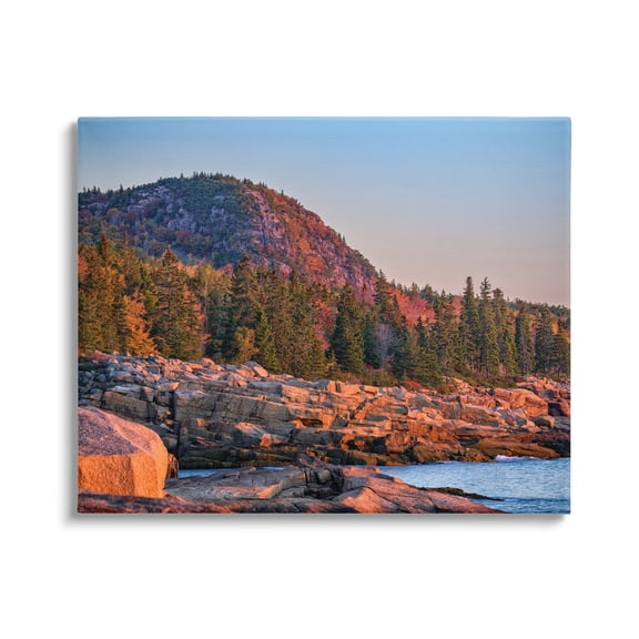 Stupell Rocky Seaside Mountain Cliff Landscape Photography Gallery Wrapped Canvas Print Wall Art