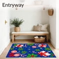 thumbnail image 3 of ODIKA 8'x10' Machine Washable Non-Slip Area Rug, Sweet Workshop with Lollipops Gift Boxes and Festive Ribbons High Traffic Rug, Blue, 647109, 3 of 7