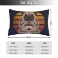 thumbnail image 2 of Goofa Pug dog Yoga Print Plush Throw Pillow Case, Soft Velvet with Hidden Zipper, Decorative Cushion Cover for Sofa, Bed, Car, and Home Décor-14"x20", 2 of 4
