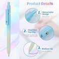 thumbnail image 2 of Astroline Pen, Astrolone Gel Pens, Gradient Gel Pen Set, Press Type Quick Drying Carbon GelPens with Fidget Ball, 0.7mm Black Ink Pens for Journaling Note Taking, 2 of 7