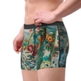 thumbnail image 3 of Bingfone Vintage Print Island Skull Men's Underwear - Casual Stretch Boxer Briefs-Large, 3 of 7