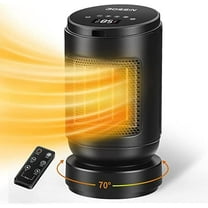 Waleaf electric Ceramic Space Heater, Portable Heaters Fan for Office, Adjustable Thermostat,Fast Heating, ETL Listed,1500W