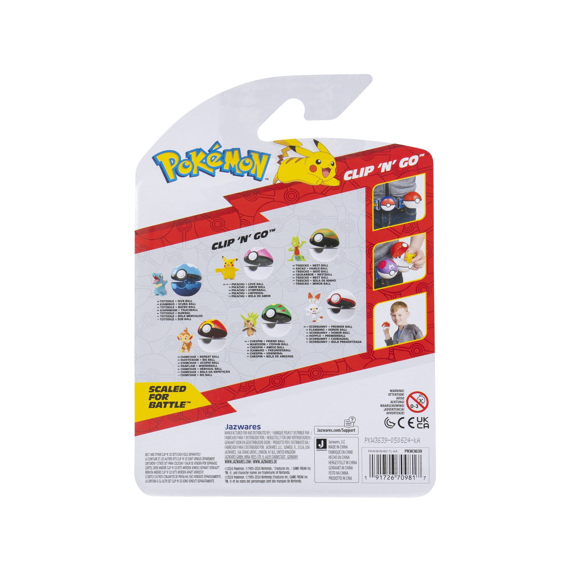 Pokemon Clip ‘N’ Go Treecko and Nest Ball - Includes 2 inch Battle Figure and Nest Ball Accessory