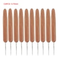 thumbnail image 1 of Ganchos de ganchillo, mango de bambú, agujas de coser, herramientas de bordado, una sola cabeza, 0,75 mm 10 Piezas Eigraketly HA006418-02, 1 of 6