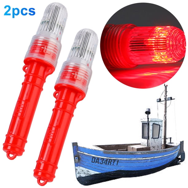 FLhrweasw Lámpara Baliza LED Luces Camping Impermeables Plástico para Artes Pesca (rojo)