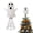 White, variant on Ghost Miniature Tree Topper 10in Felt Metal Base for Halloween Party(wxx)