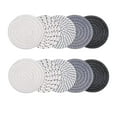 thumbnail image 2 of Posavasos para Bebidas, Juego de Soporte para Cesta de Pasto Marino, 10 Posavasos Bohemios Absorbentes para Mesa de Centro, Cesta Grande Tejida A Mano, 2 of 5