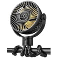 thumbnail image 1 of Ventilador portátil para cochecito Coohea KW47 recargable 4000 mAh negro, 1 of 7