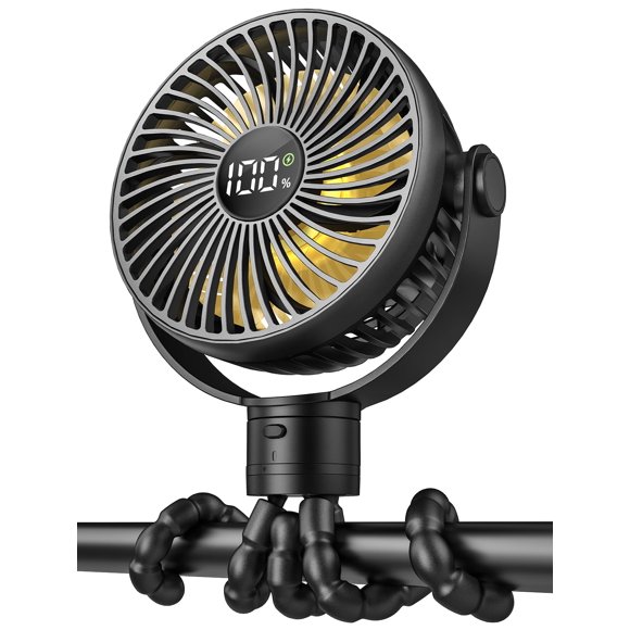 Ventilador portátil para cochecito Coohea KW47 recargable 4000 mAh negro