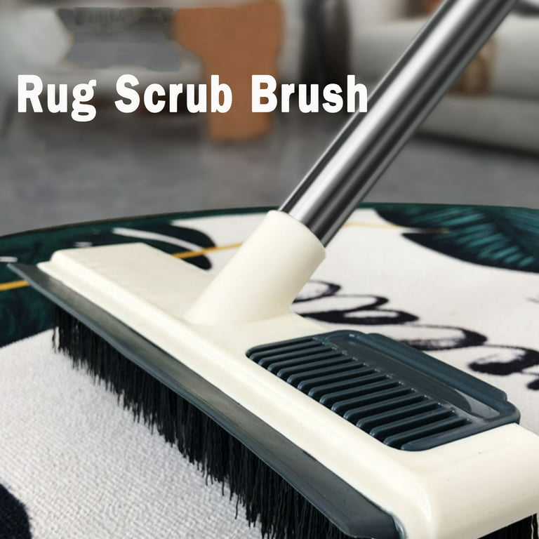Tub Tile Scrubber Brush 2 in 1 Scrub Cleaning Brush with Long Handle 47  Adjustable Telescopic Pole Stiff Bristles Scouring Pads for Cleaning  Bathroom