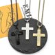 thumbnail image 5 of Collar con cruz para hombre shaofei estilo hip-hop gótico punk Plata C, 5 of 5
