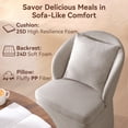 thumbnail image 2 of Sailvan Dining Chairs with Casters & Storage, Barrel Chair Round Accent Chair for Living Room, Dining Room & Kitchen, Fabric Upholstered Chairs, 1 pcs Light Gray, 2 of 9