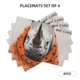 thumbnail image 3 of Placemats Set of 4 / 6, Polka Dot Rhino Welcome Placemats for Dining Table Indoor/Outdoors Heat Resistant Washable Placemats 18" x 12", 3 of 8