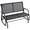 Grey, variant on PetFurnishn 2-Person Outdoor Glider Bench, Patio Double Swing Rocking Chair Loveseat w/Powder Coated Steel Frame for Backyard Garden Porch, Beige