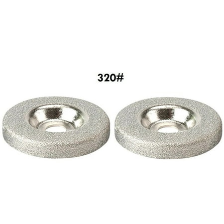 

2pcs 50mm Diamond Grinding Wheel Circle 320 Grit For Electric Sharpener Grinder