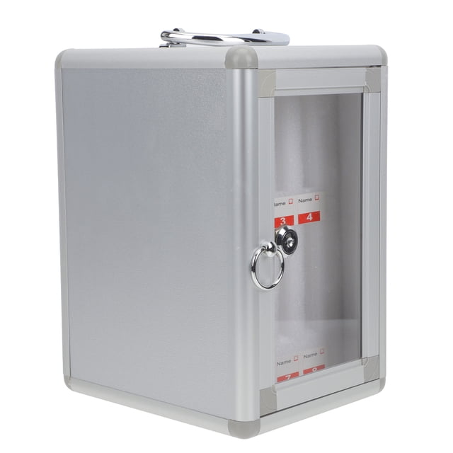 GAXIRE Caja Organizadora Para Teléfonos Con Cerradura De Aleación De Y Ranuras Múltiples