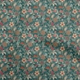 thumbnail image 1 of oneOone Georgette Viscose Teal Green Fabric Batik Sewing Fabric By The Yard Printed Diy Clothing Sewing Supplies 42 Inch Wide, 1 of 5