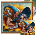 thumbnail image 1 of Hilo Algodón Ecológico Bordado Punto Cruz Niña 14CT 40x40cm, 1 of 9