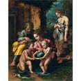 thumbnail image 2 of Giulio Romano 20x24 Black Ornate Framed Double Matted Museum Art Print Titled: The Holy Family (1520-1523), 2 of 5