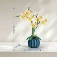 thumbnail image 3 of Wisolt Orchid Flower Building Sets,Artificial Flowers With Bonsai Home Decor,Ideal Adult Crafts,Birthday or Anniversary Gifts for Wemen,Girls,Mom-Yellow, 3 of 5