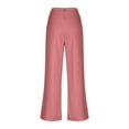 thumbnail image 4 of BLVB Girls Dress Pants Wide Leg High Waist Long Casual Trousers Kids Summer Solid Color Pants with Pockets 5-14 Years, 4 of 7