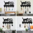 thumbnail image 6 of Cat Fish Tank Coat Rack Wall Mount Wood Cat Pet Animal Key Holder for Wall 11.8×7.6inch Cat Goldfish Key Rack 5 Alloy Hooks Wall Hanger Decorative Key Holder for Gift Home Entryway Art Decor, 6 of 9