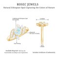 thumbnail image 5 of Rosec Jewels Natural Ethiopian Opal Ring with Diamond for Women, Nature Inspired Ring, 14K Yellow Gold, US 11.50, 5 of 9
